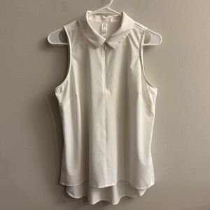 Spanx Airluxe Sleeveless Peplum Top White Size Large